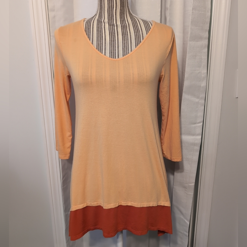J. Jill Women's XS Peach and Orange Tunic‎ Top